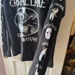 Black Graphic Long Sleeve Shirt